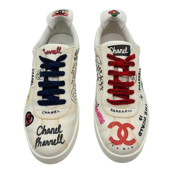 Size 41/8US/9.5W - Chanel Pharrell Williams Low-Top Sneaker - Picture 2 of 11
